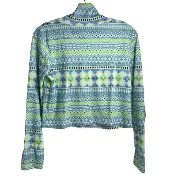 Vintage Supply Women's Size 4 Blue Fair Isle High Neck Cropped Top US 4 y2k - Picture 6 of 9